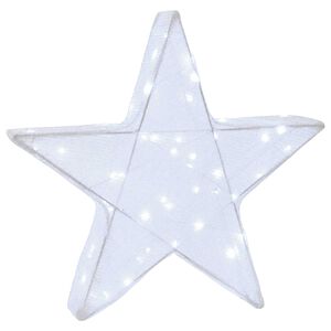 vidaXL 3D Kalėdų žvaigždė 50 LED &Scaron;alta balta 55 x 53,5 x 10 cm