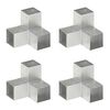 vidaXL Stulpų sujungimai, 4vnt., 91x91mm, metalas, Y formos