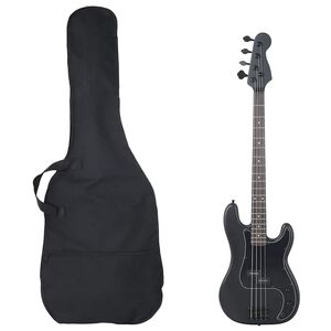 vidaXL Elektrinė bosinė gitara pradedantiesiems, juoda, 4/4 46"