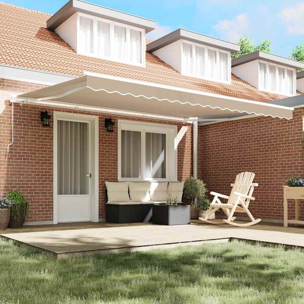 vidaXL Markizės pakaitinis audinys Smėlio 430 x 295 cm Poliesteris