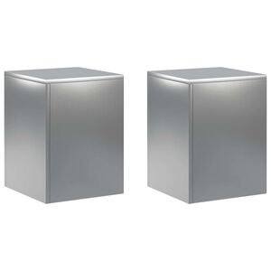 vidaXL Augalų stovas 2 pcs Sidabrinė 30 x 30 x 40 cm
