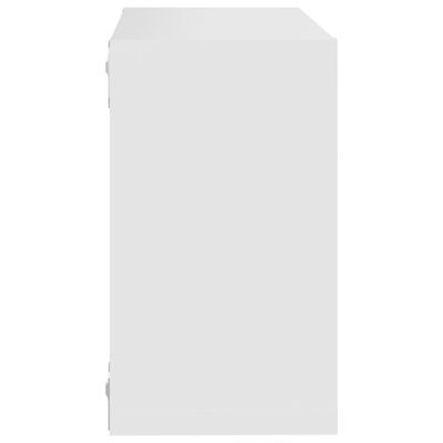 vidaXL Sieninės lentynos, 6vnt., baltos, 26x15x26cm, kubo formos