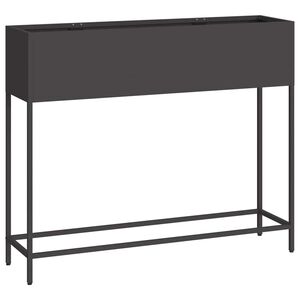 vidaXL Pakeltas Sodo Vazonas Juoda 100 x 26 x 82 cm Plienas