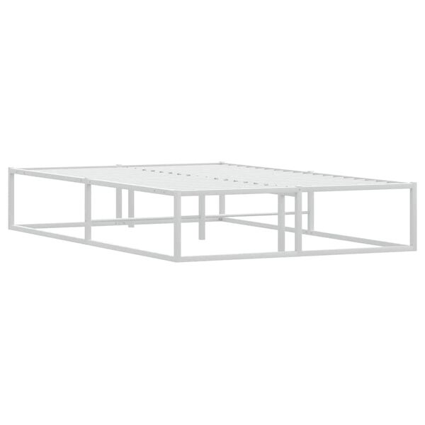 vidaXL Lovos rėmas be čiužinio, balta, 120x200cm, metalas