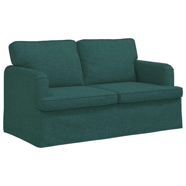vidaXL Sofa Tamsiai žalia 144 x 80 x 85 cm audinys