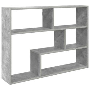 vidaXL Sieninė lentyna Sieninis Betono pilka 95 x 20 x 69,5 cm