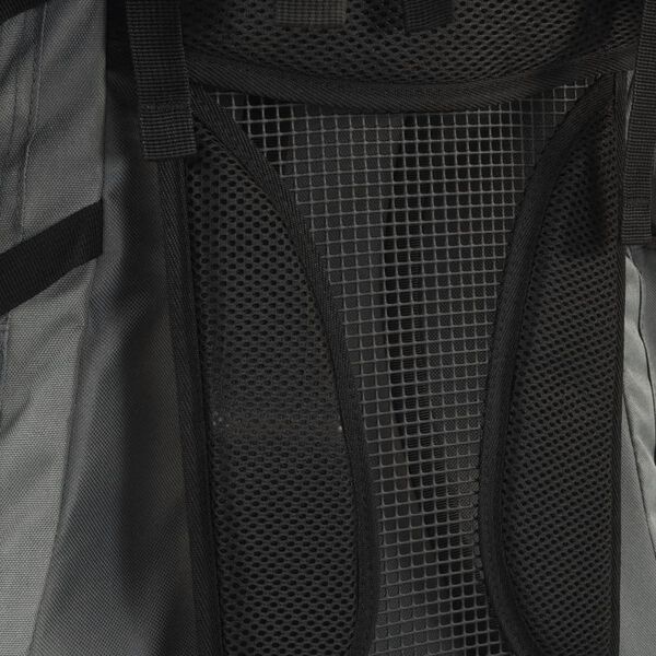 vidaXL Turistinė kuprinė, pilka, 80L, oksfordo audinys