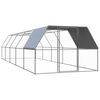 vidaXL Lauko narvas vi&scaron;čiukams, 3x10x2m, galvanizuotas plienas