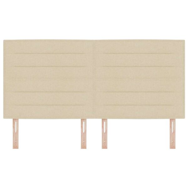 vidaXL Galvūgalis su galvūgalio Kreminė 180 cm Dirbtinė oda