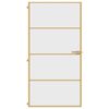 vidaXL Vidaus durys, auksinės, 102,5x201,5cm, stiklas ir aliuminis
