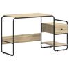 vidaXL Stalas su saugojimo vieta Sonoma ąžuolas 131,5 x 50 x 75,5 cm