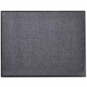 vidaXL Durų kilimėlis, pilkos spalvos, 90 x 60 cm, PVC