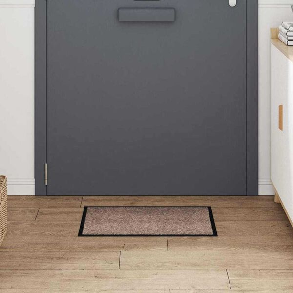 vidaXL Durų kilimėlis Smėlio 60 x 40 x 1.2 cm Teddy Audinys