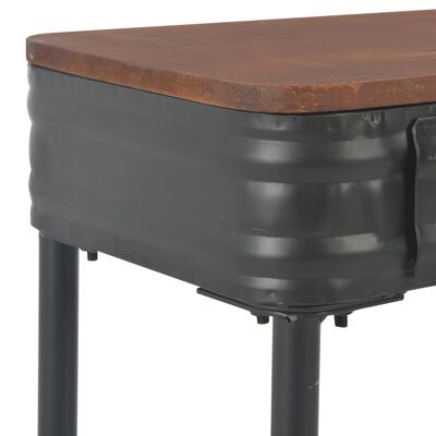 vidaXL Konsol. staliukas su 2 stalčiais, 120x30x76cm, eglės med. mas.
