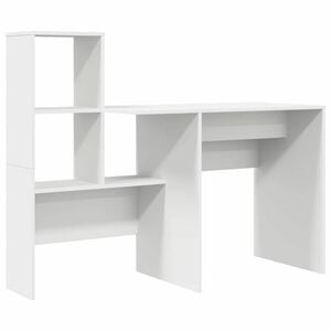 vidaXL Stalas Balta Apdirbta mediena 131,5 x 50 x 106,5 cm