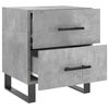 vidaXL Naktinė spintelė, betono pilka, 40x35x47,5cm, apdirbta mediena