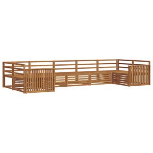 vidaXL Lauko sofos komplektas 7 pcs Natūrali