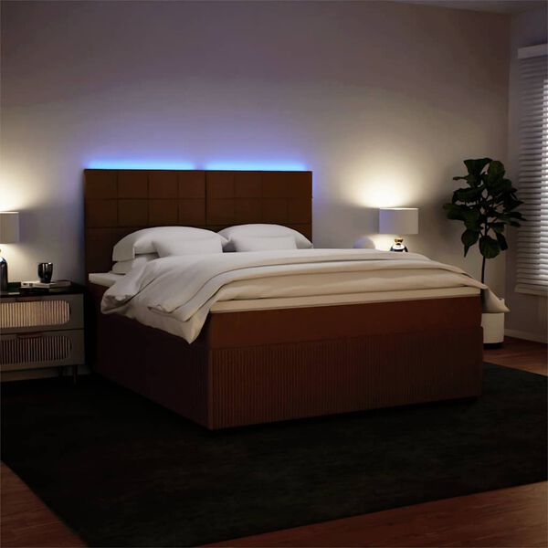 vidaXL Lova su spyruoklėmis ir čiužiniu, rožinė, 180x200 cm, aksomas