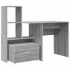vidaXL Stalas Pilkas Sonoma Apdirbta mediena 131,5 x 50 x 106,5 cm
