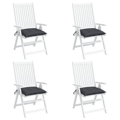 vidaXL Kėdės pagalvėlės, 4vnt., antracito, 40x40x7cm, oksfordo audinys