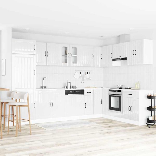 vidaXL Virtuvės spintelė Lucca 2 pcs Balta 80 x 46 x 81.5 cm