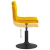 vidaXL Pasukamos valgomojo kėdės, 4vnt., garstyčių geltonos, aksomas