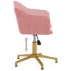 vidaXL Pasukamos valgomojo kėdės, 4vnt., rožinės spalvos, aksomas