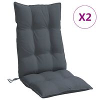 vidaXL Kėdės pagalvėlės, 2vnt., antracito spalvos, oksfordo audinys