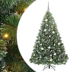 vidaXL Dirbtinė Kalėdų eglutė su 300 LED Žalia 180 cm PE ir PVC