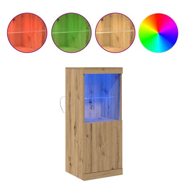 vidaXL LED Bufetas Amatininkų ąžuolas 41 x 37 x 100 cm