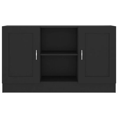 vidaXL Šoninė spintelė, juodos spalvos, 120x30,5x70cm, MDP