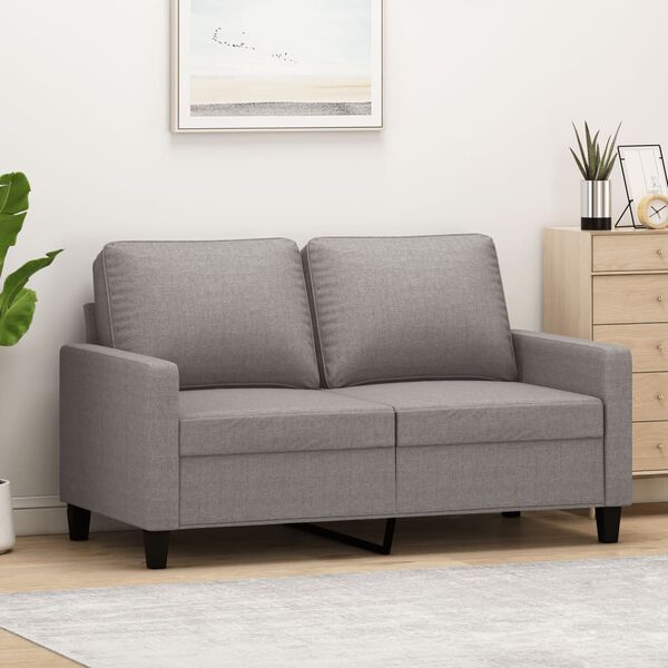 vidaXL Dvivietė sofa, taupe spalvos, 120cm, audinys