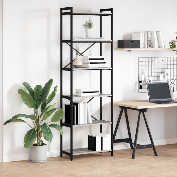 vidaXL Knygų lentyna Pilka sonoma ąžuolo 40 x 30 x 85 cm