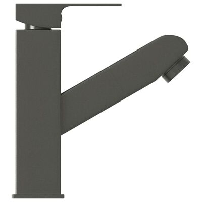 vidaXL Vonios kambario maišytuvas, pilkas, 157x172mm, ištraukiamas