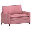 vidaXL Sofa Rožinė 126 x 81 x 87,5 cm Aksomas