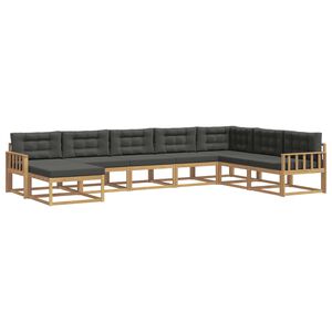 vidaXL Lauko sofos komplektas 8 vnt. Balta ir antracito