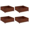 vidaXL Vejo kra&scaron;tas 4 pcs 100 x 100 x 35 cm Plienas Rūdijanti