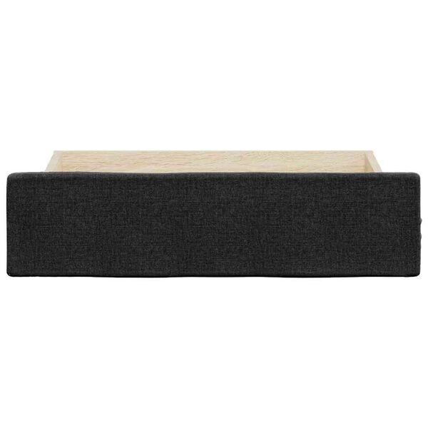 vidaXL Stalčiai po lova, 2vnt., juodi, apdirbta mediena ir audinys