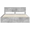 vidaXL Lovos rėmas Betoninė 180 x 200 cm Kietos pu&scaron;ies mediena