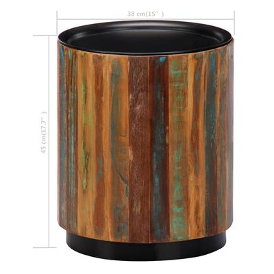 vidaXL Kavos staliukas, 38x45 cm, perdirbtos medienos masyvas