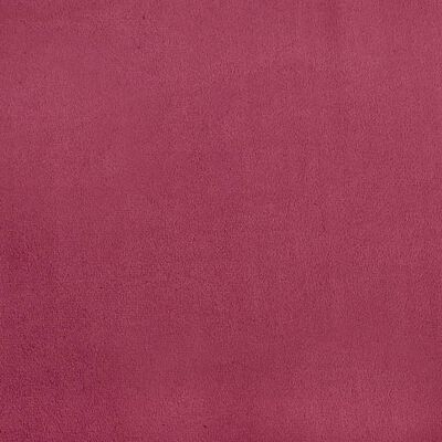 vidaXL Trivietė sofa, raudonojo vyno spalvos, aksomas