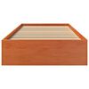 vidaXL Lovos rėmas be čiužinio, va&scaron;ko ruda, 100x200cm, pu&scaron;is