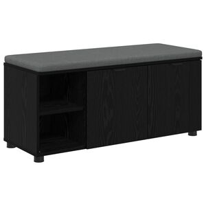 vidaXL Koridoriaus suolas su pagalve Juodas Ąžuolas 100 x 38 x 46 cm