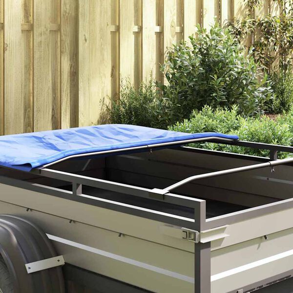 vidaXL Tentų laikiklis priekaboms 3 pcs Sidabro 100-145 cm Aliuminis