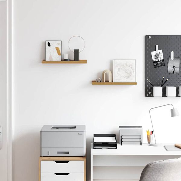 vidaXL Sieninė lentyna 2 pcs Smėlio 40 x 9 x 3 cm Apdirbta mediena