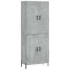 vidaXL Komoda, betono pilkos spalvos, 69,5x34x180cm, apdirbta mediena