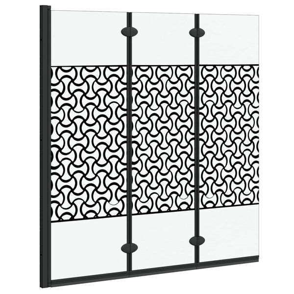 Du&scaron;o kabineto uždanga Juoda ir permatoma 130 x 130 cm