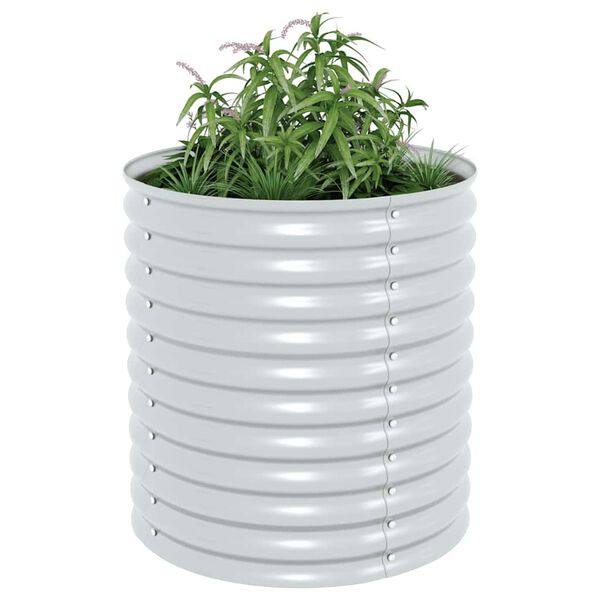 vidaXL Lovelis, sidabrinis, 80x80x81cm, plienas, aukštas