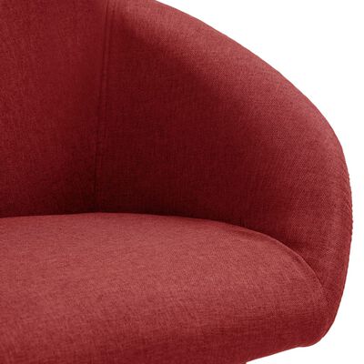 vidaXL Valgomojo kėdės, 4 vnt., raud. vyno spalvos, audinys (2x283467)