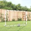 vidaXL Futbolo atšokimo sienelė, balta/juoda, 184x61x123cm, plienas/PE